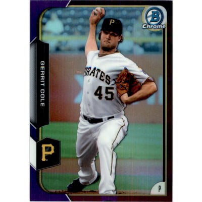 2015 Bowman Chrome Purple Refractors #149 Gerrit Cole