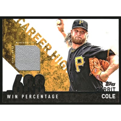 2015 Topps Career High Relics #CHRGC Gerrit Cole S2