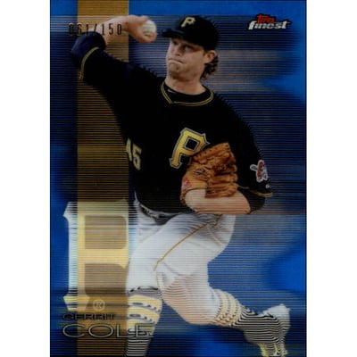2016 Finest Blue Refractors #66 Gerrit Cole