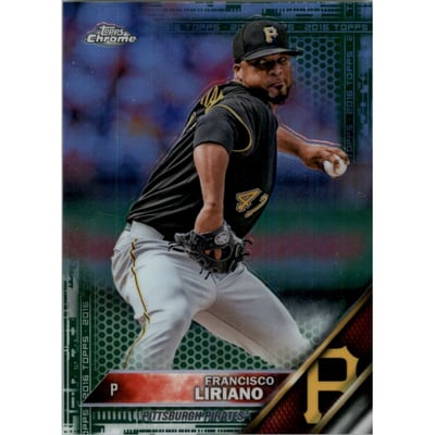 2016 Topps Chrome Green Refractors #178 Francisco Liriano