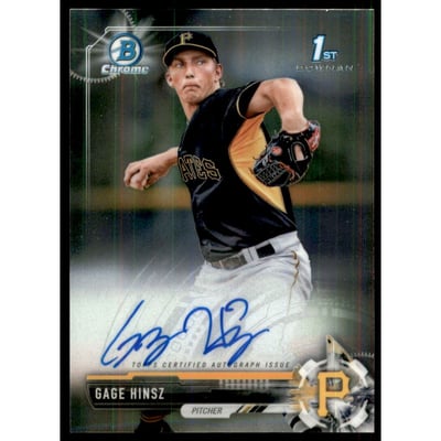 2017 Bowman Chrome Prospect Autographs #CPAGH Gage Hinsz