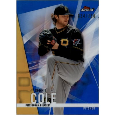 2017 Finest Blue Refractors #74 Gerrit Cole