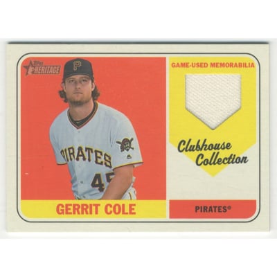 2018 Topps Heritage Clubhouse Collection Relics #CCRGC Gerrit Cole