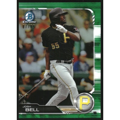 2019 Bowman Chrome Green Refractors #51 Josh Bell