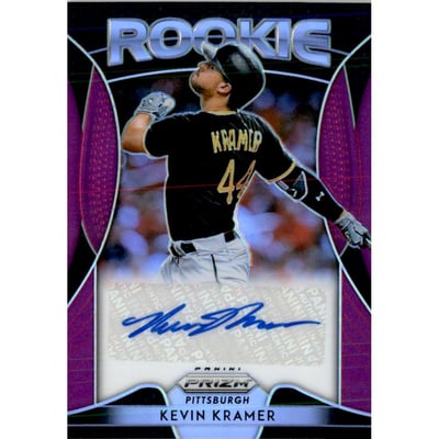 2019 Panini Prizm Rookie Autographs Prizms Purple #44 Kevin Kramer/50