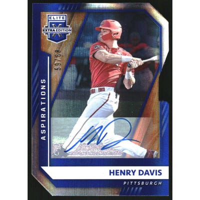 2021 Elite Extra Edition Signatures Aspirations Die Cut #1 Henry Davis/68