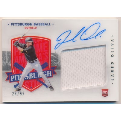 2021 Panini America's Pastime Material Signatures #23 Jared Oliva