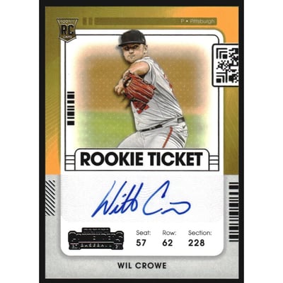 2021 Panini Contenders #155 Wil Crowe AU RC