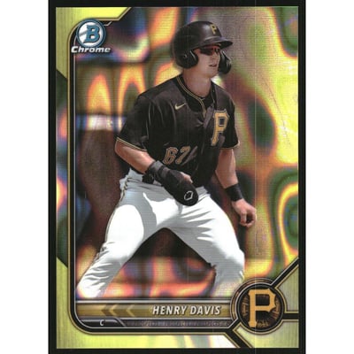 2022 Bowman Chrome Draft Yellow Lava Refractors #BDC7 Henry Davis