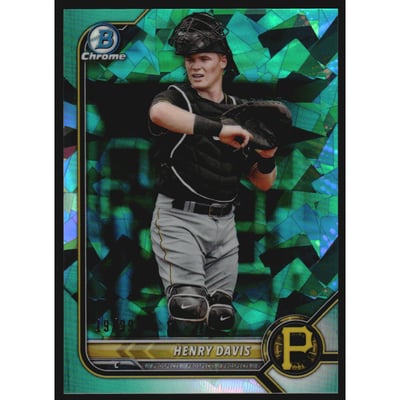 2022 Bowman Chrome Sapphire Prospects Aqua Refractors #BCP210 Henry Davis