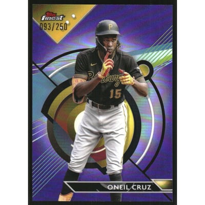 2023 Finest Purple Refractors #9 Oneil Cruz
