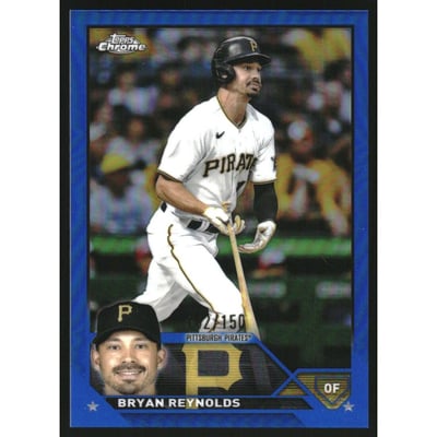 2023 Topps Chrome Blue Refractors #91 Bryan Reynolds