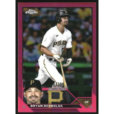 2023 Topps Chrome Magenta Refractors #91 Bryan Reynolds