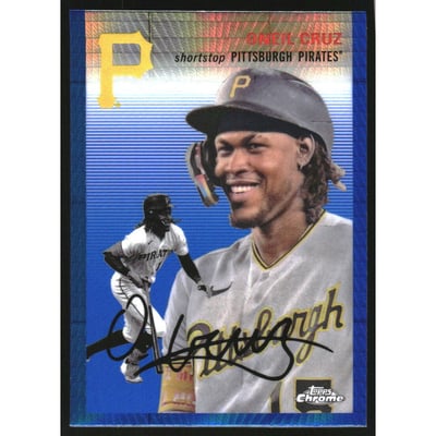 2023 Topps Chrome Platinum Anniversary Blue Prism Refractors #395 Oneil Cruz