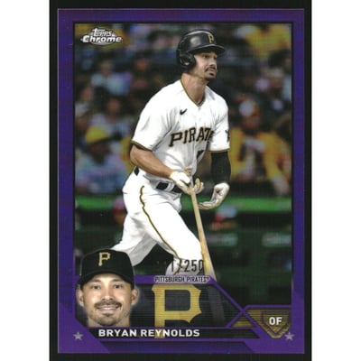 2023 Topps Chrome Purple Refractors #91 Bryan Reynolds