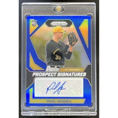 2024 Panini Prizm Prospect Signatures Blue Prizm #PS-PS Paul Skenes Auto /49