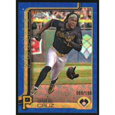 2025 Topps Chrome Logofractor Blue Refractors #252 Oneil Cruz