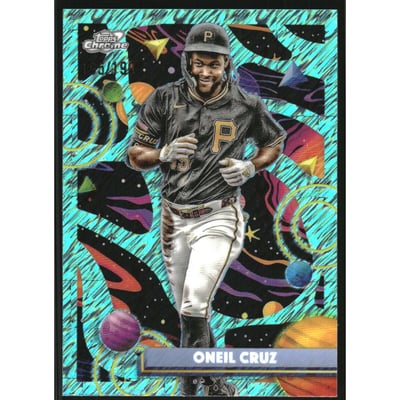 2025 Topps Cosmic Chrome Aqua Equinox Refractors #49 Oneil Cruz