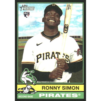 2025 Topps Heritage Black Border #521 Ronny Simon