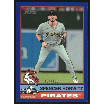 2025 Topps Heritage Chrome Blue Refractors #75 Spencer Horwitz