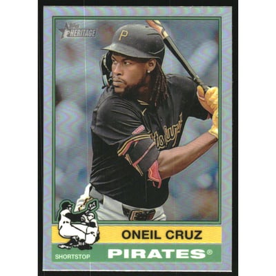 2025 Topps Heritage Chrome Refractors #183 Oneil Cruz