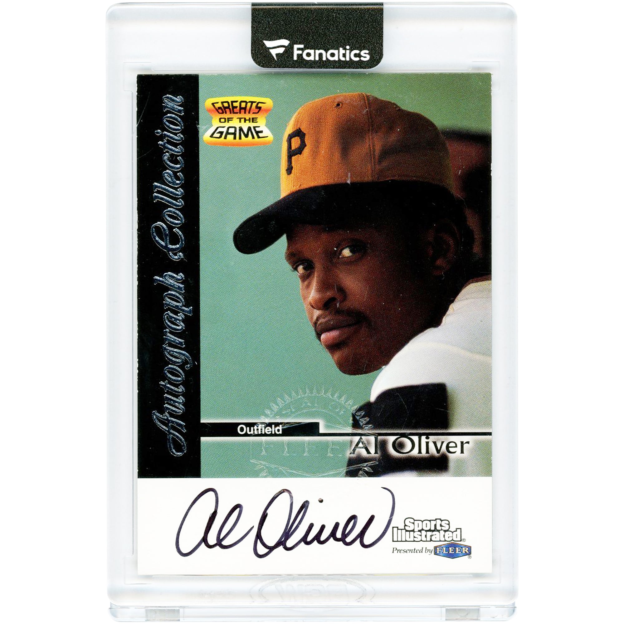 Carte autographiée d'Al Oliver (Pittsburgh Pirates) de la série Fleer Greats Of The Game 1999, numéro NNO