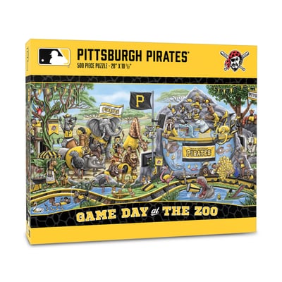 Pittsburgh Pirates IDNA 10.5" x 28" Game Day at the Zoo 500-Piece Puzzle