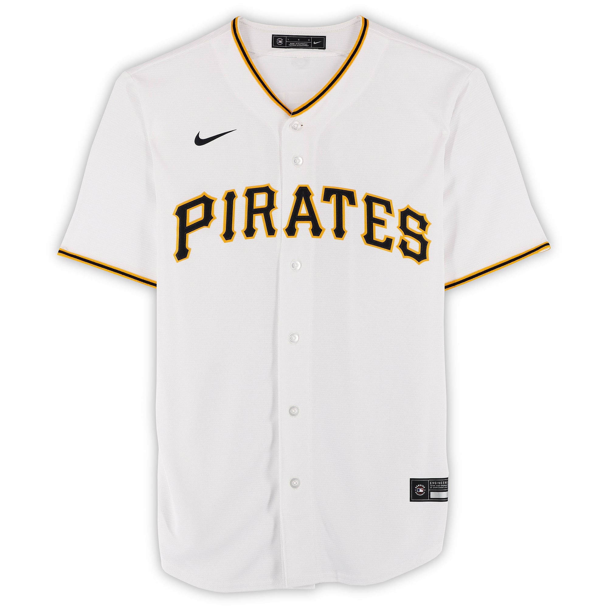 Maillot réplique blanc Nike autographié de Konnor Griffin, des Pirates de Pittsburgh