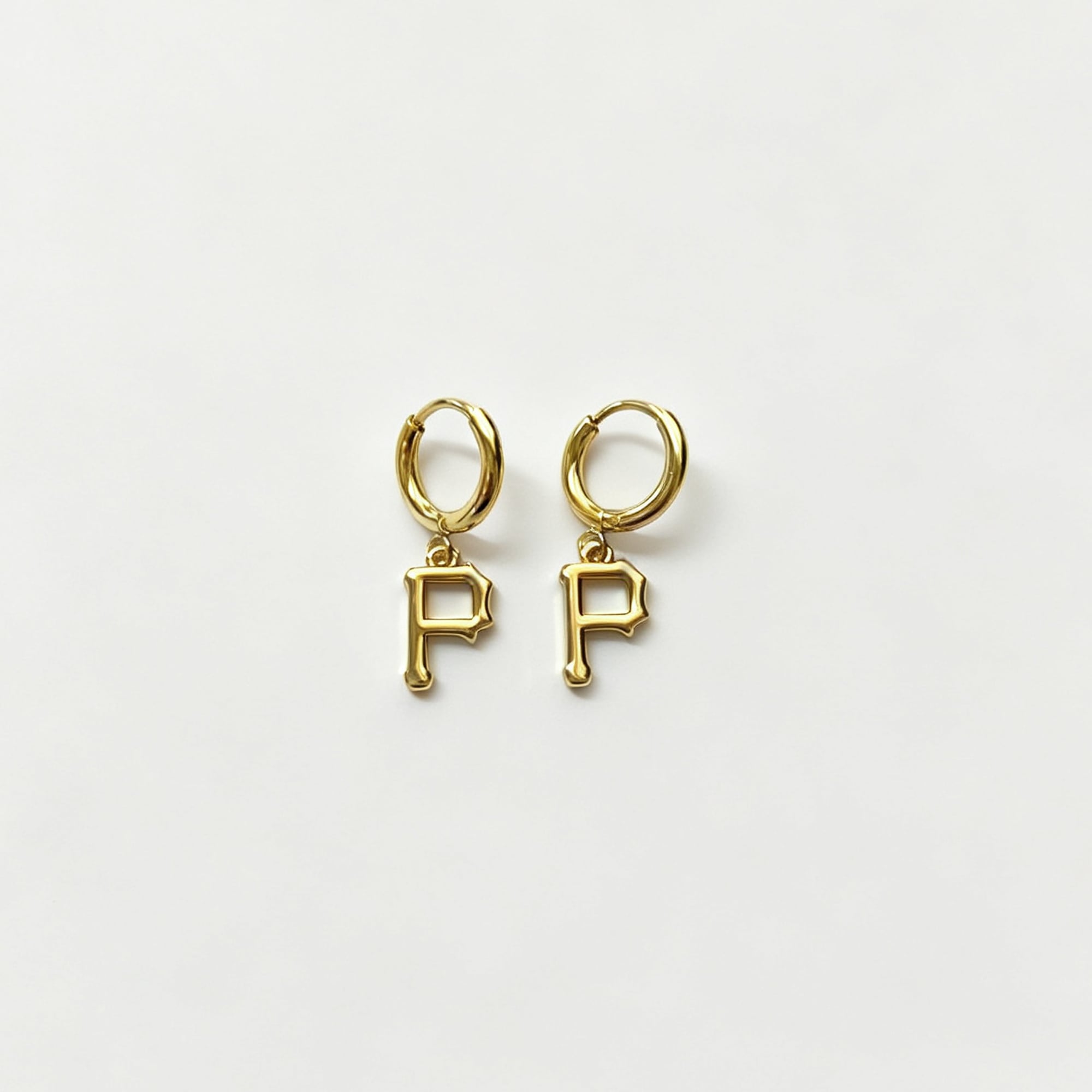 LUV AJ Pittsburgh Pirates Logo Charm Huggie Earrings