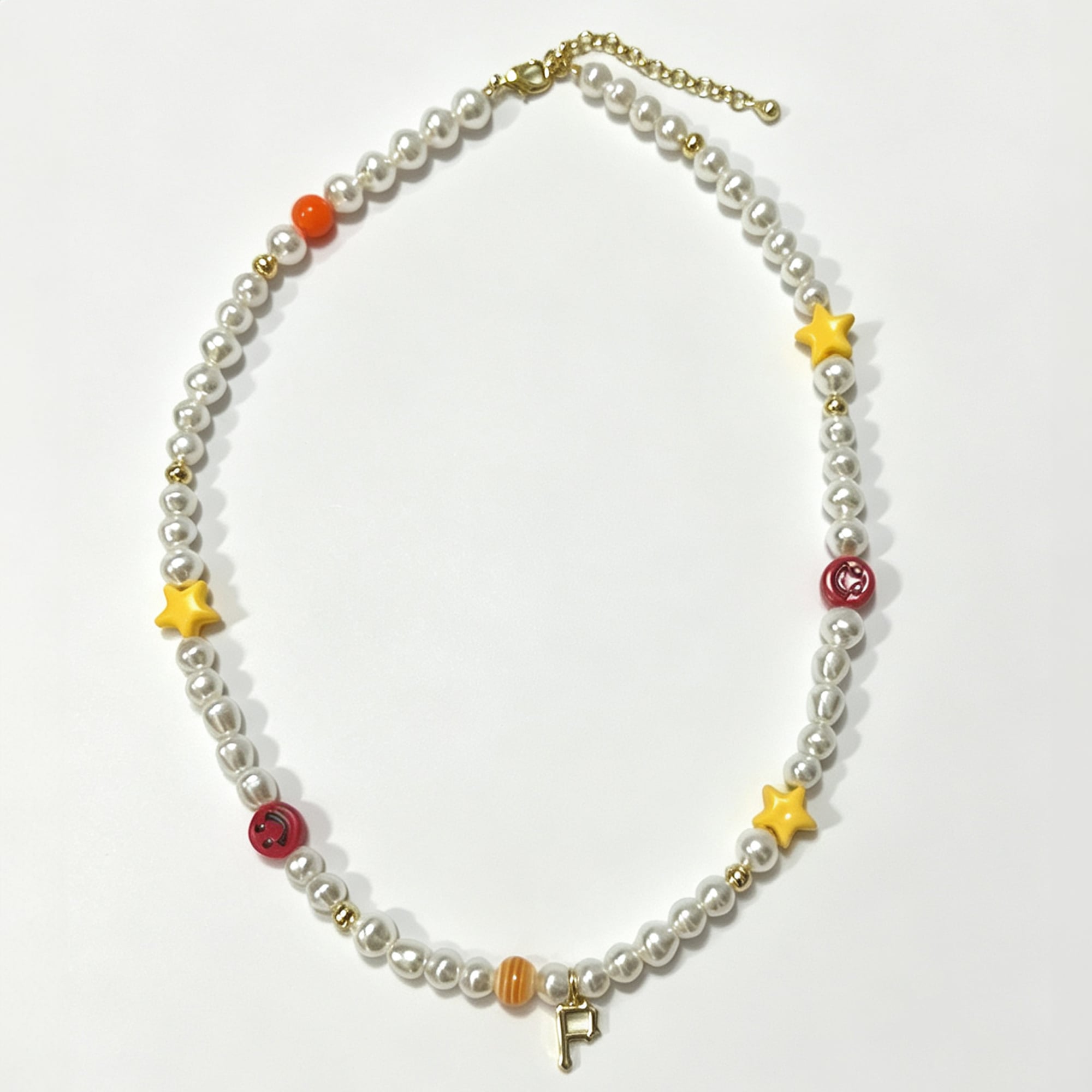 LUV AJ Pittsburgh Pirates Pearl Bead Logo Necklace