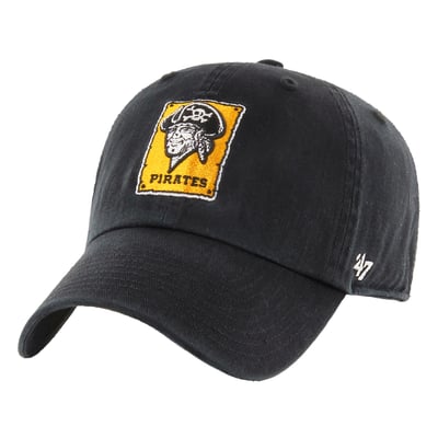  Pittsburgh Pirates '47 Cooperstown Collection Clean Up Adjustable Hat - Black
