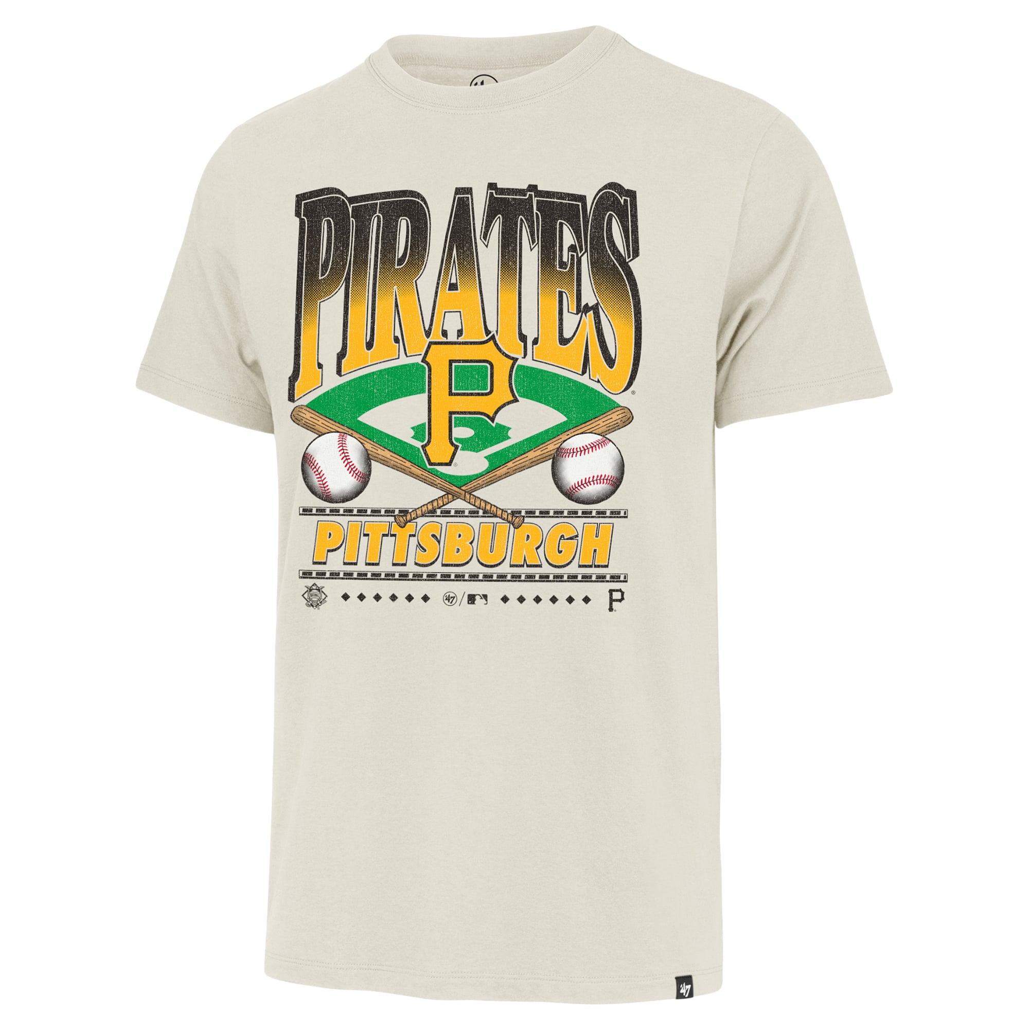 Men's '47  Tan Pittsburgh Pirates Big & Tall Straight Shot T-Shirt