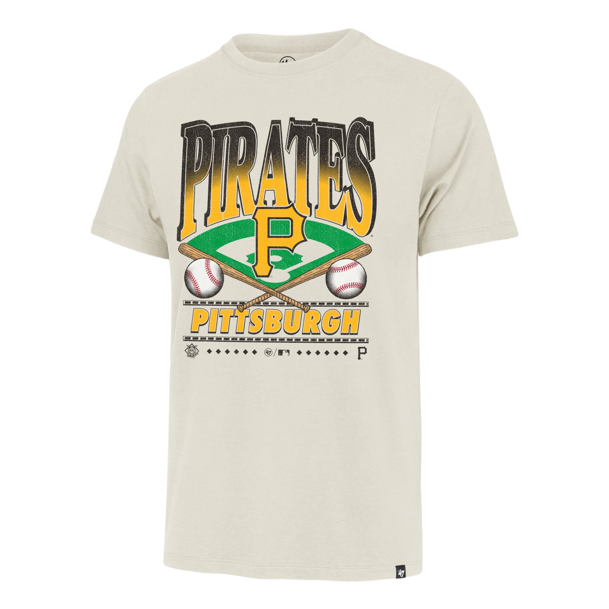 T-shirt homme '47 Tan Pittsburgh Pirates Straight Shot Two Franklin