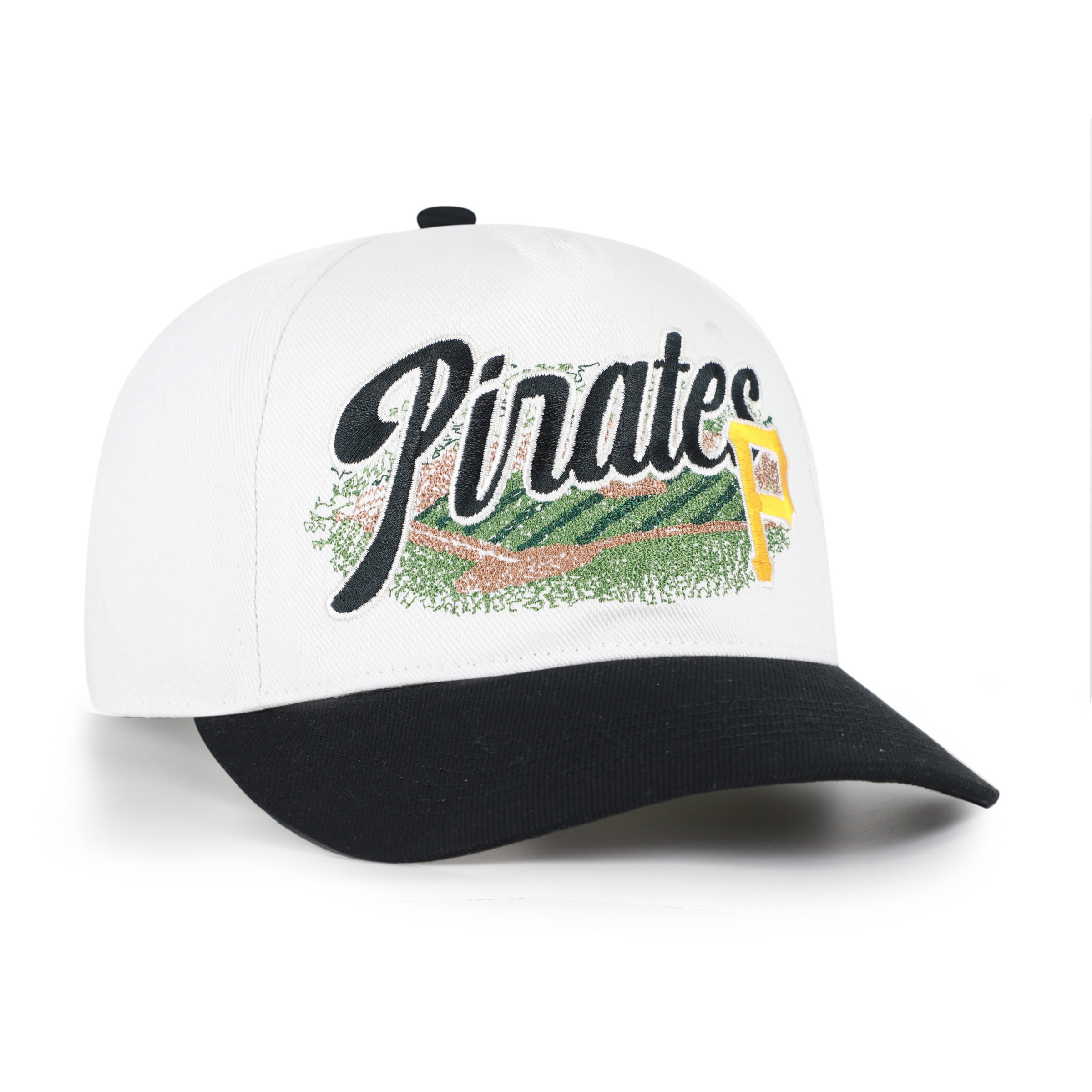 Men's '47 White/Black Pittsburgh Pirates Enfield Hitch Adjustable Hat