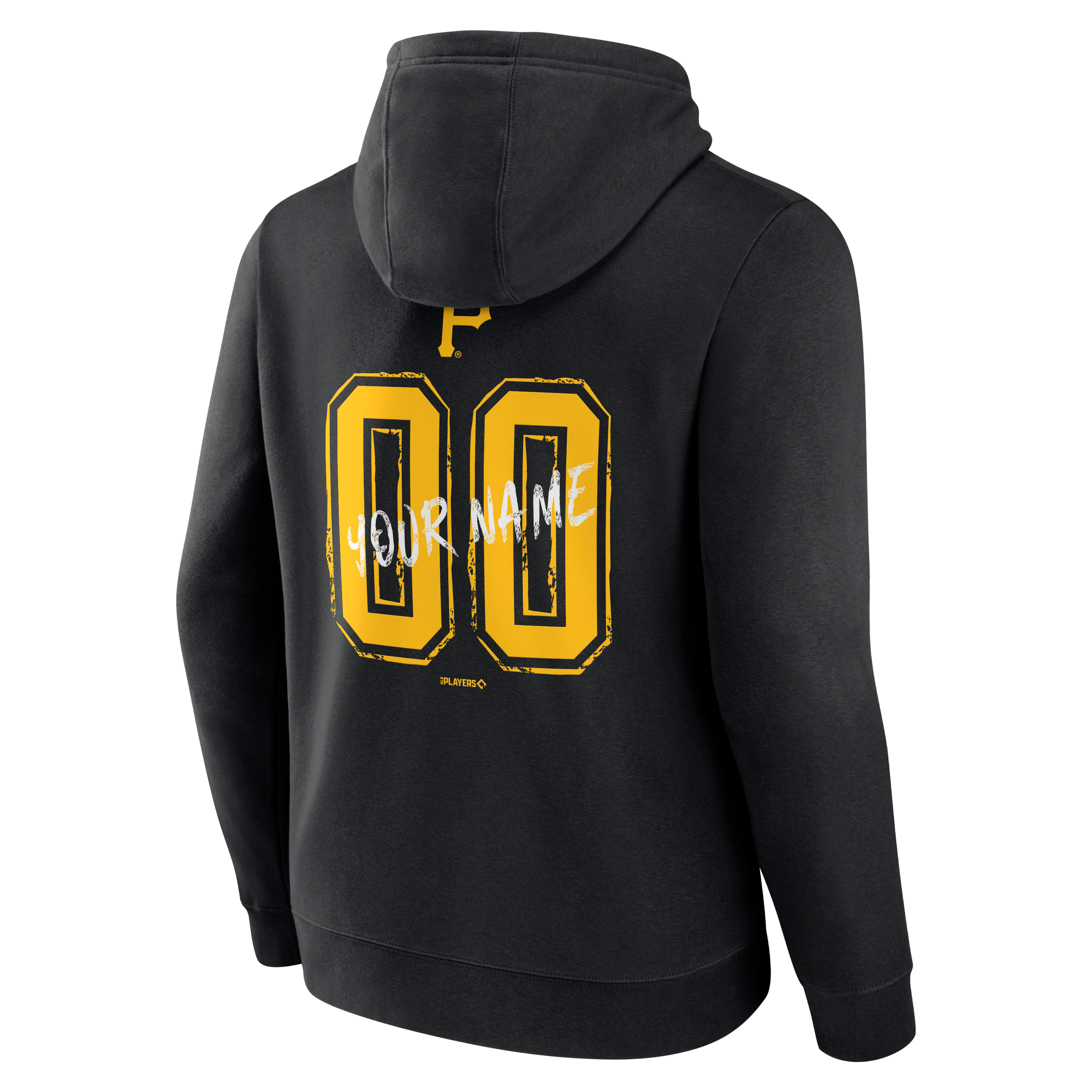 Men's Black Pittsburgh Pirates Hustle Personalized Name & Number Hoodie