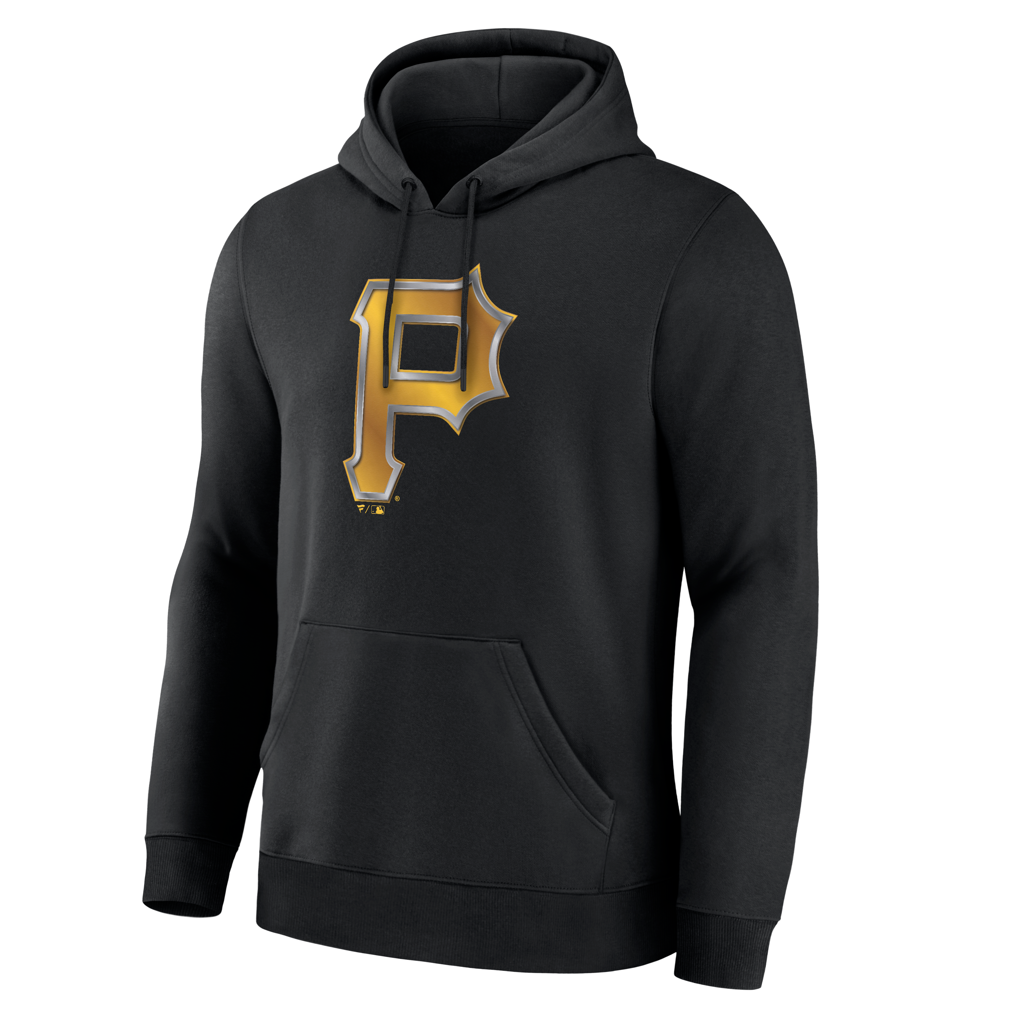 Men's Black Pittsburgh Pirates Metallic Mascot Hoodie