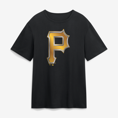 Pittsburgh Pirates  Metallic Mascot T-Shirt - Black