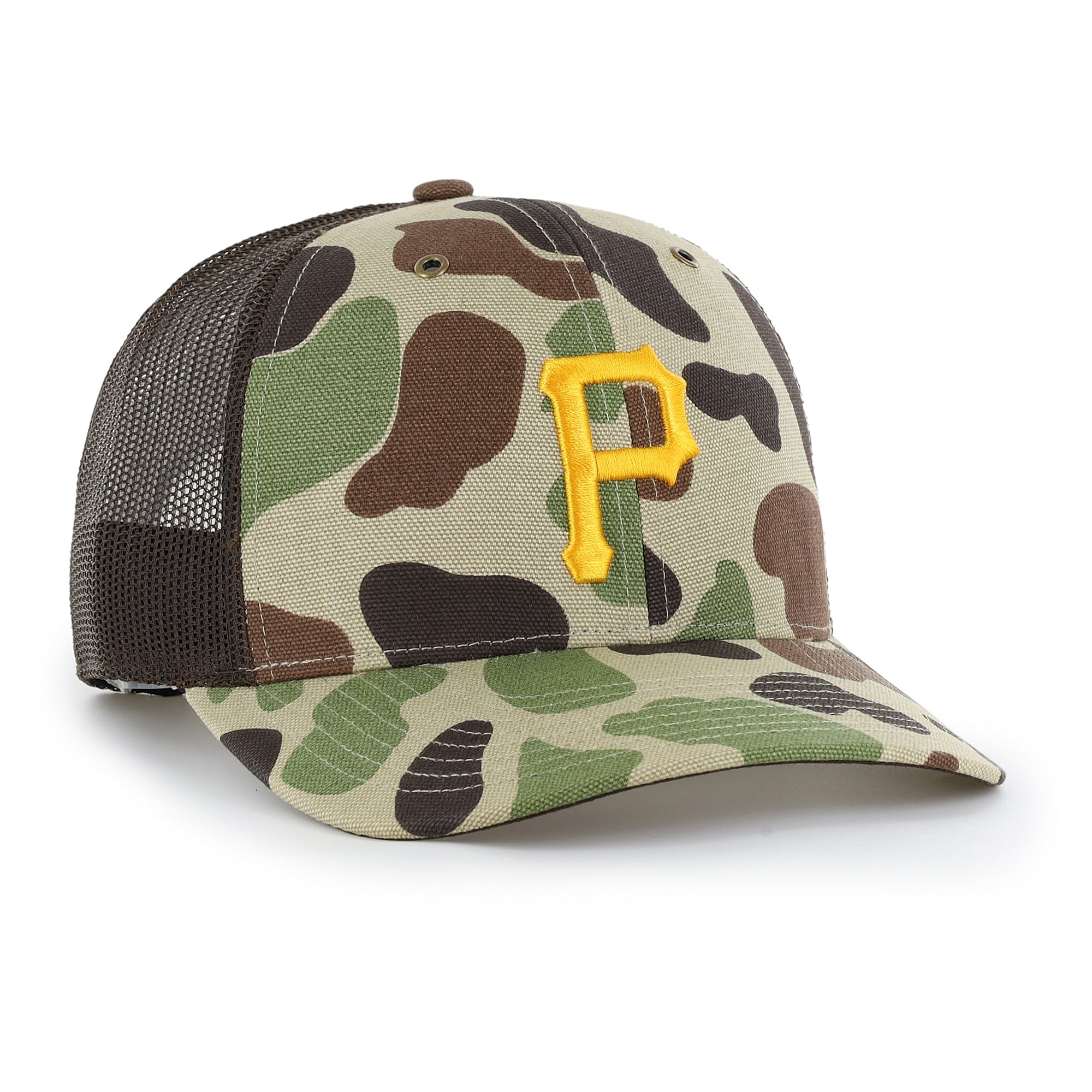 Casquette trucker ajustable Carhartt x '47 camouflage Pittsburgh Pirates Duck pour homme