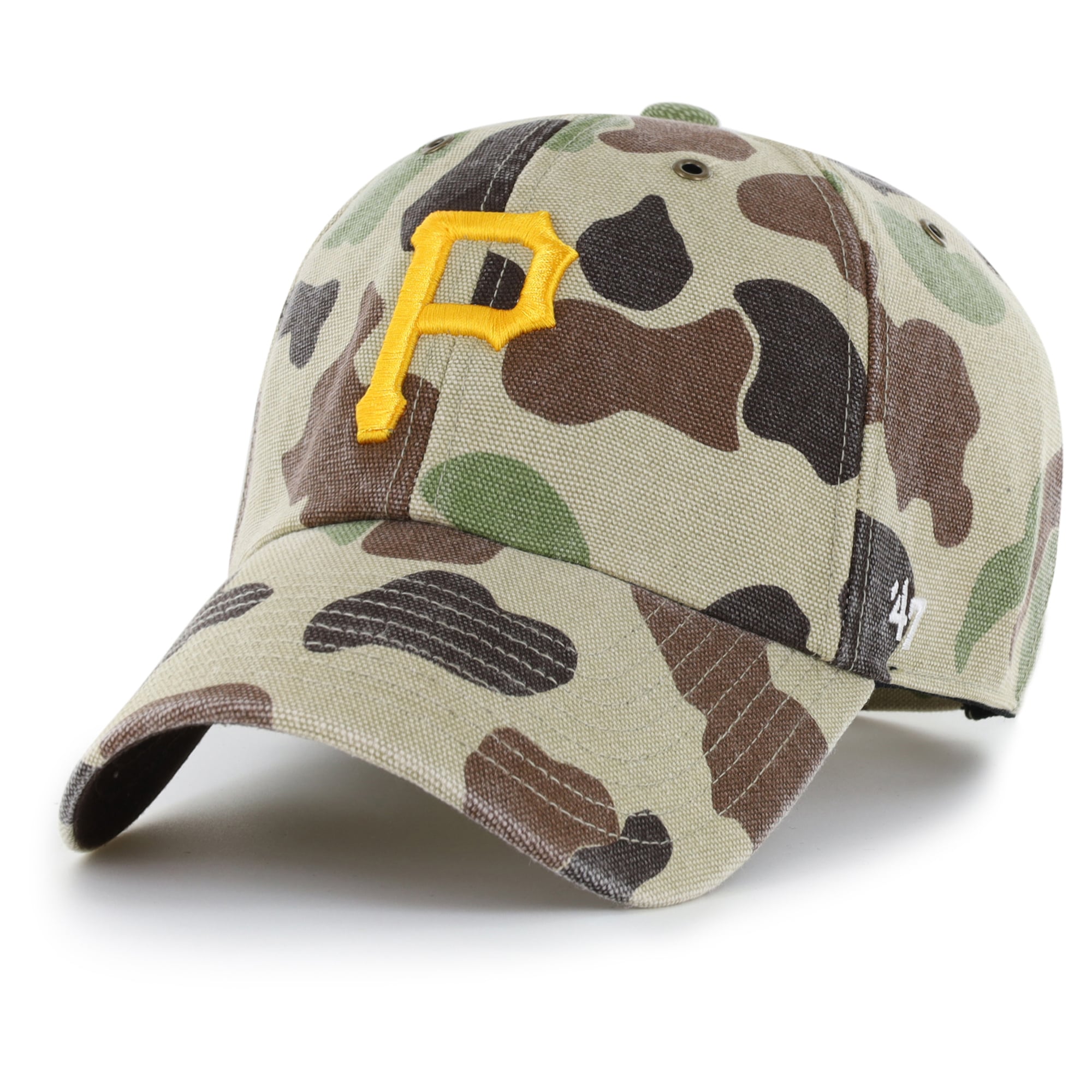 Casquette ajustable Carhartt x '47 Camo Pittsburgh Pirates Duck Clean Up pour homme