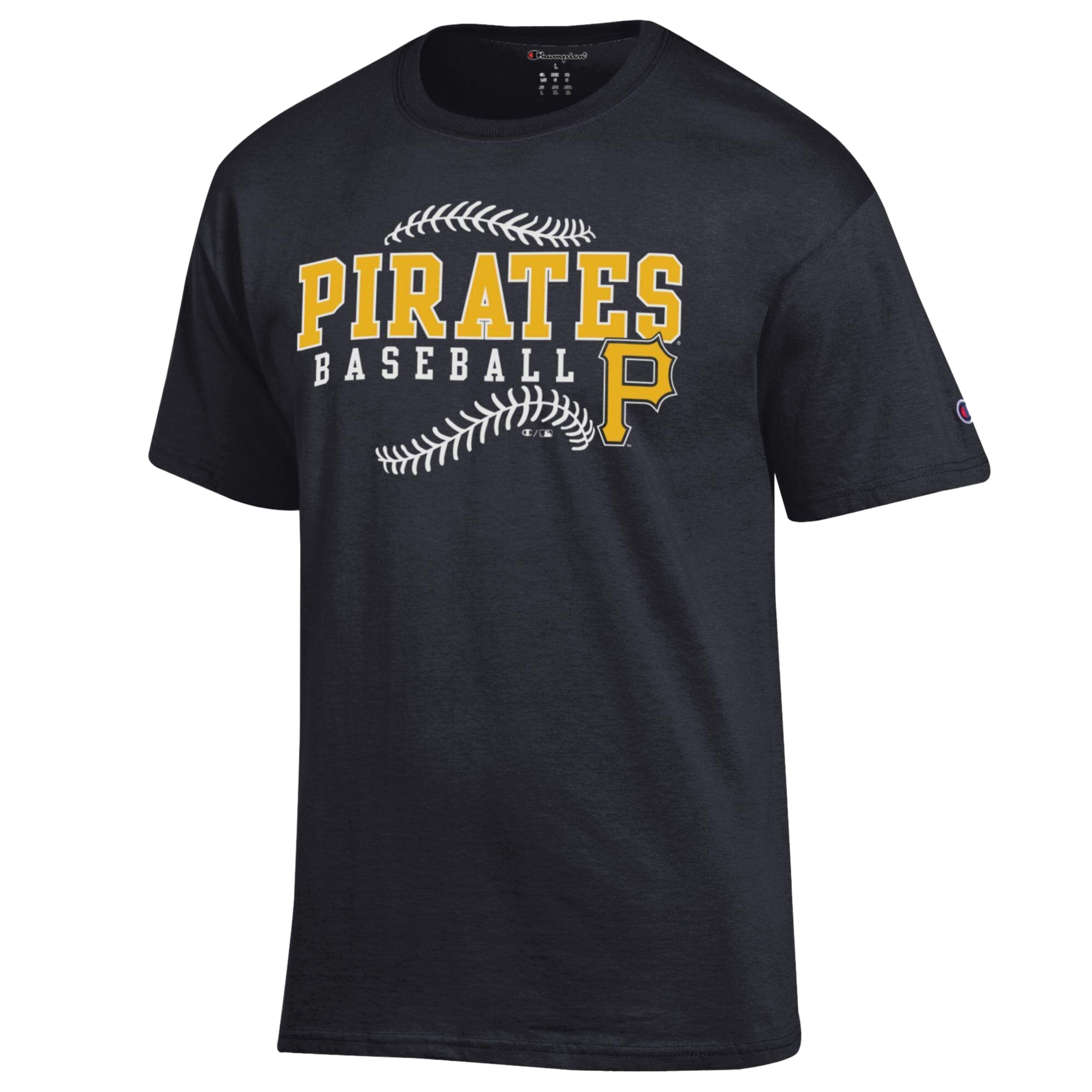 Men's Champion Black Pittsburgh Pirates Baseball T-Shirt