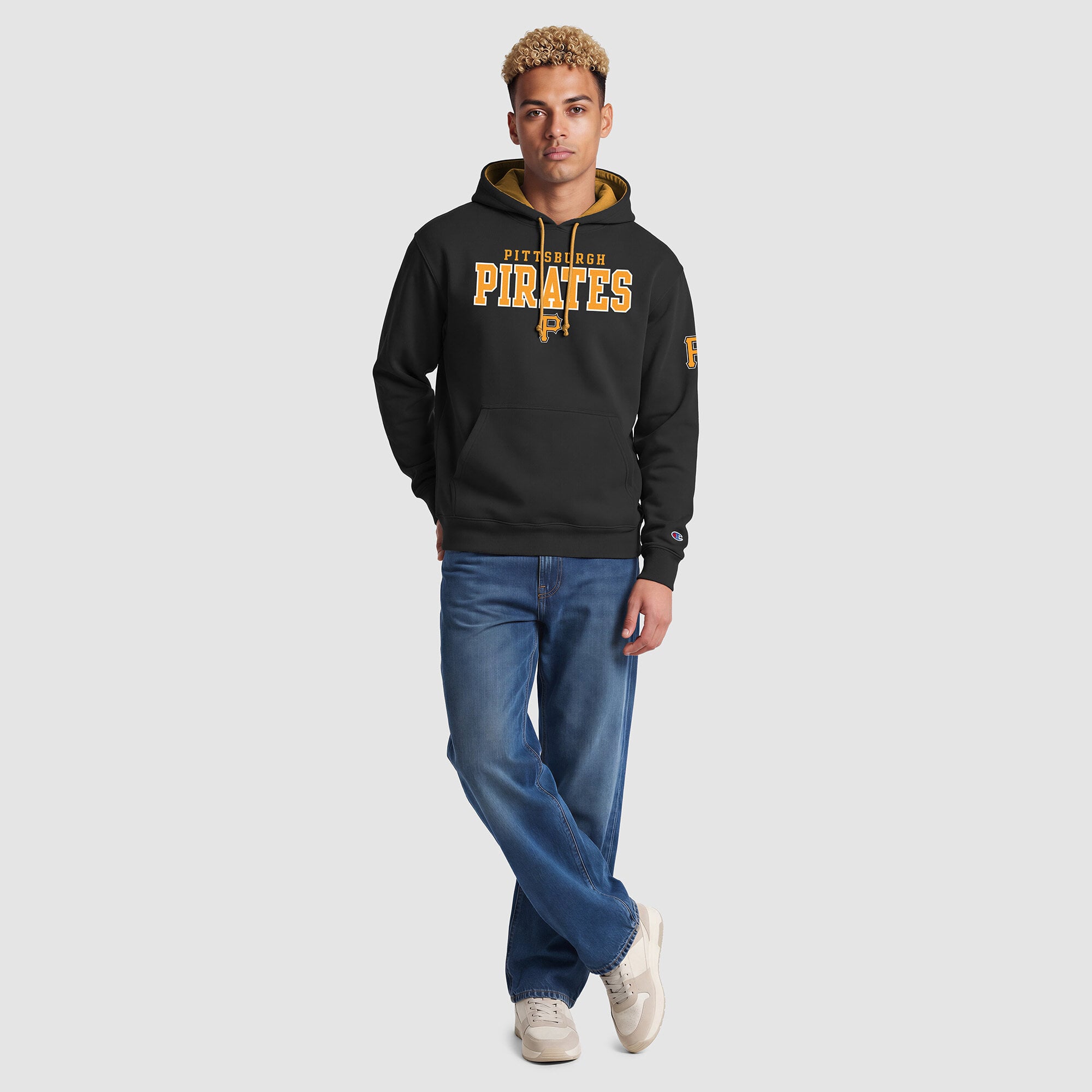 Men's Champion Black Pittsburgh Pirates Fleece Hoodie