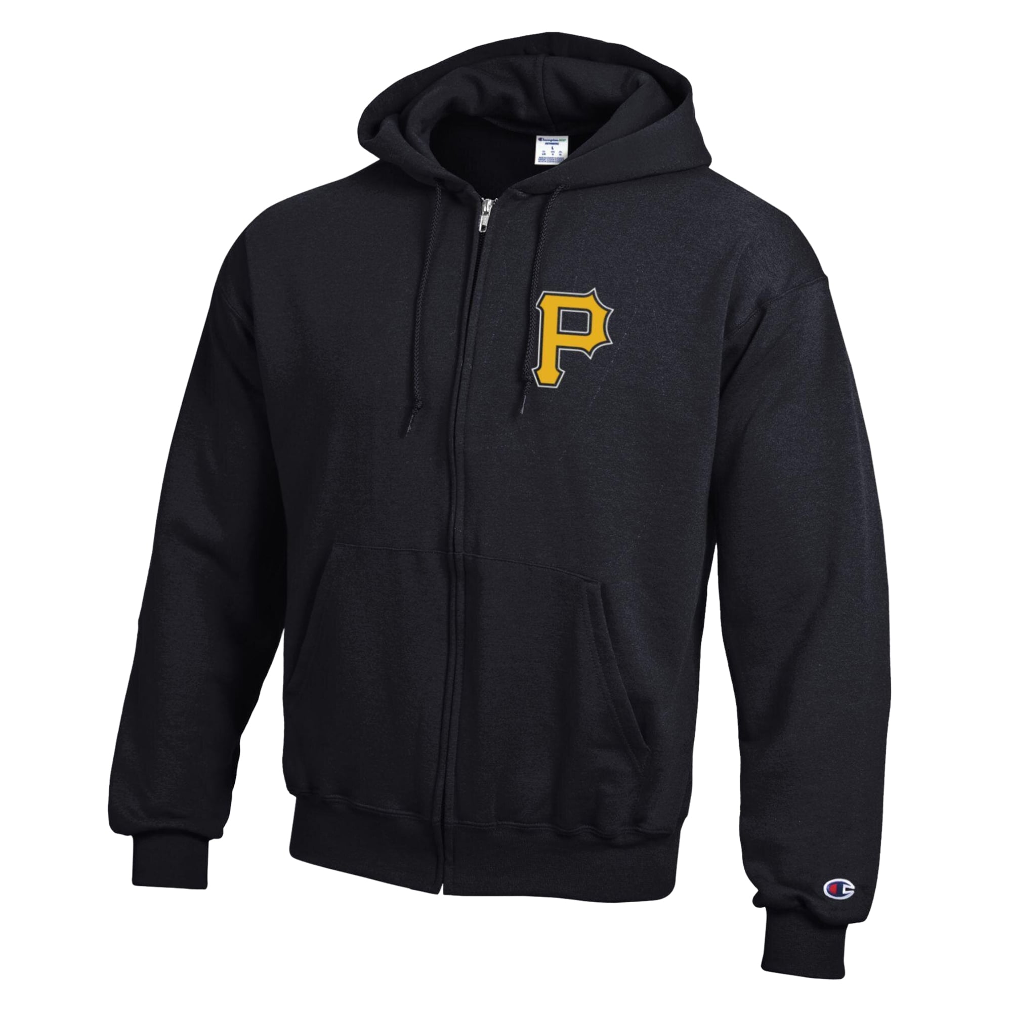 Sweat à capuche zippé Champion noir Pittsburgh Pirates Powerblend pour homme