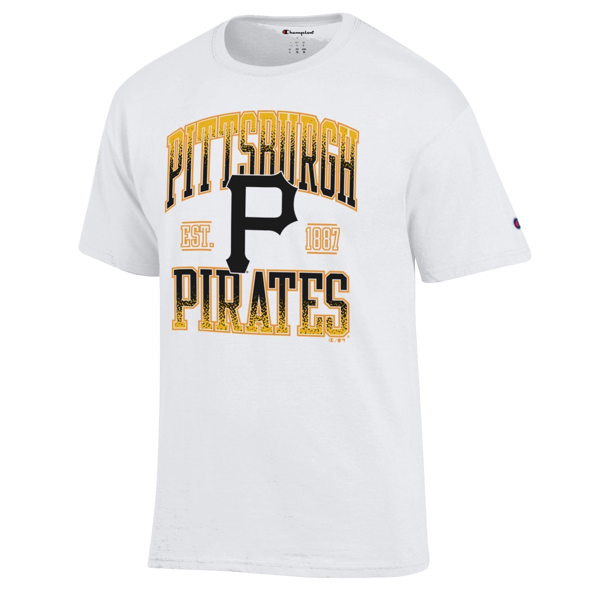 Men's Champion White Pittsburgh Pirates Team Name T-Shirt
