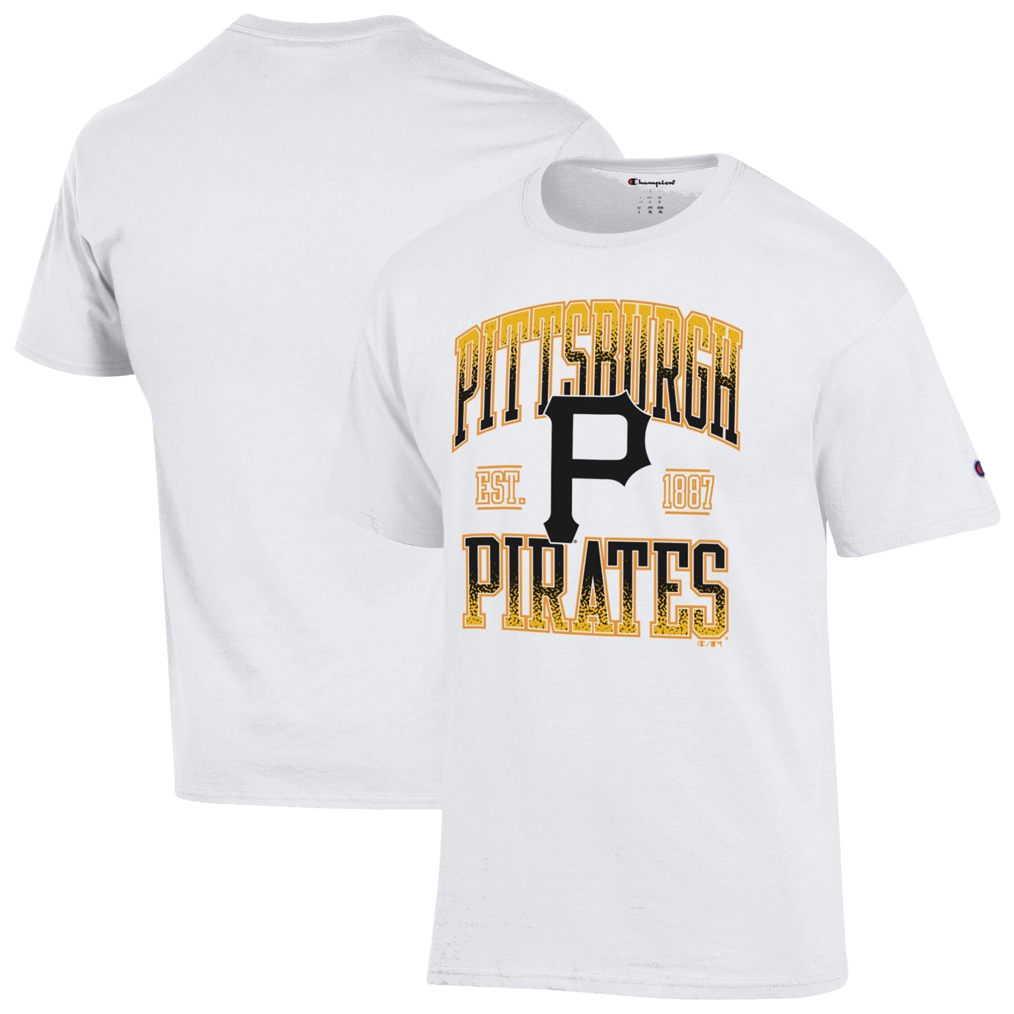 Men's Champion White Pittsburgh Pirates Team Name T-Shirt