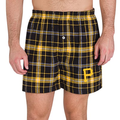 Pittsburgh Pirates Concepts Sport Ultimate Flannel Boxers - Black/Gold