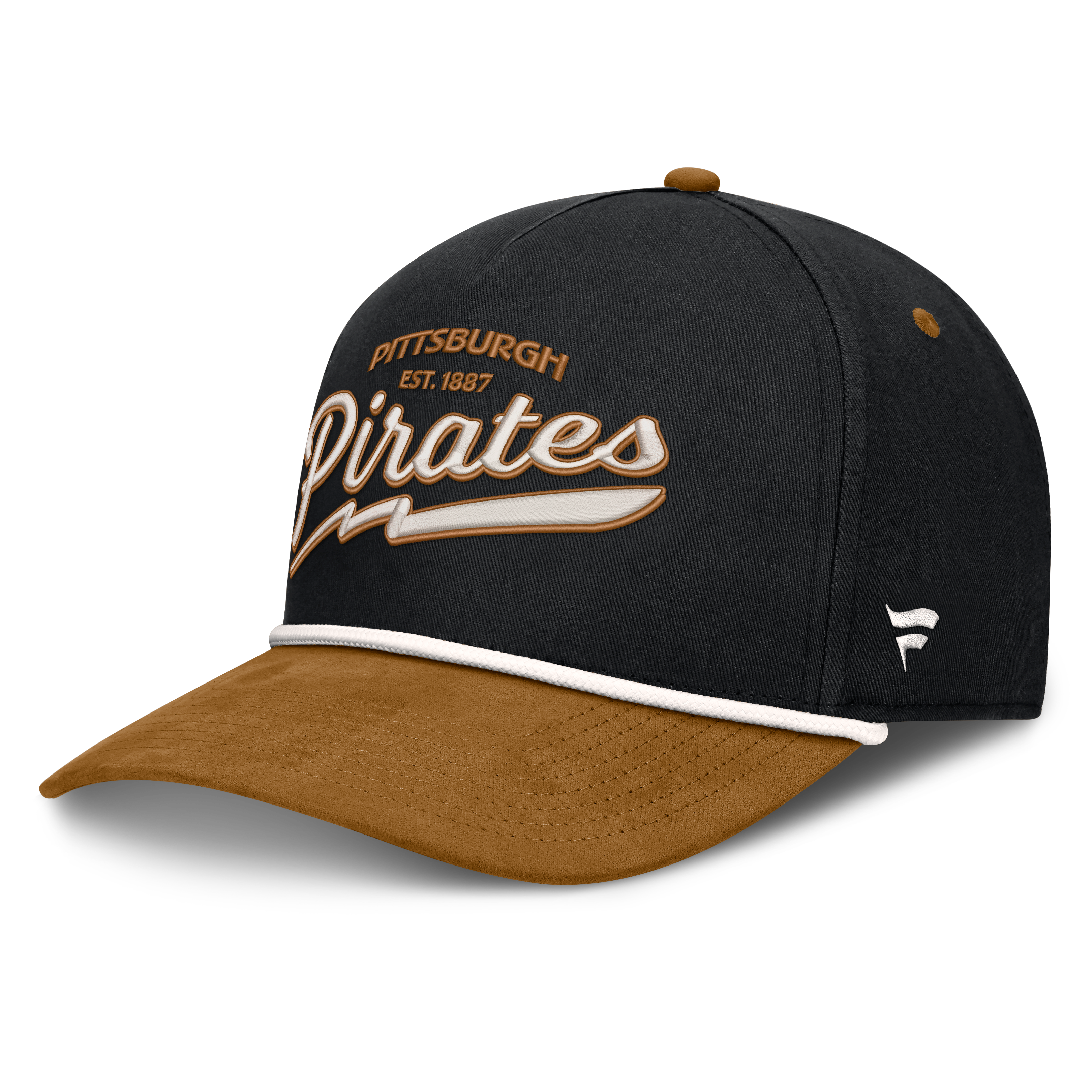 Men's Fanatics Black Pittsburgh Pirates Heritage Concourse A-Frame Adjustable Hat
