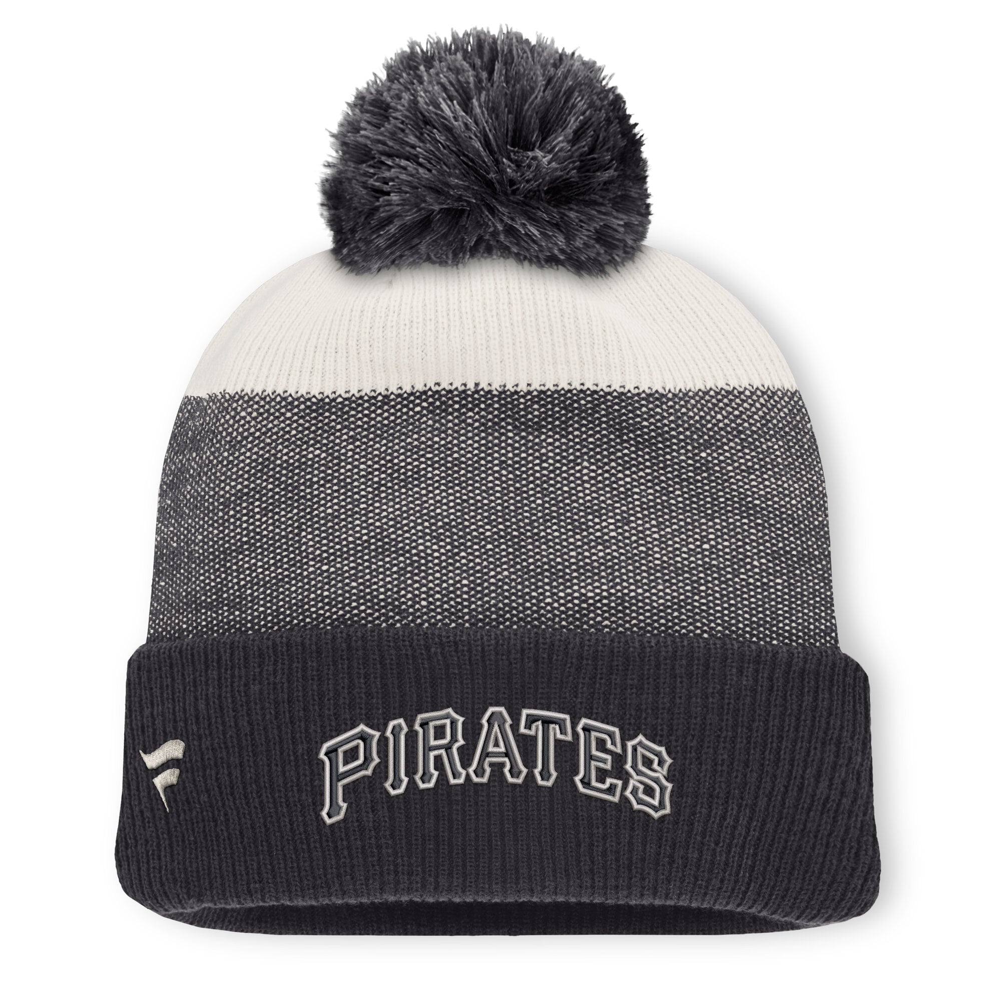 Men's Fanatics Charcoal/Gray Pittsburgh Pirates Cuffed Knit Hat with Pom