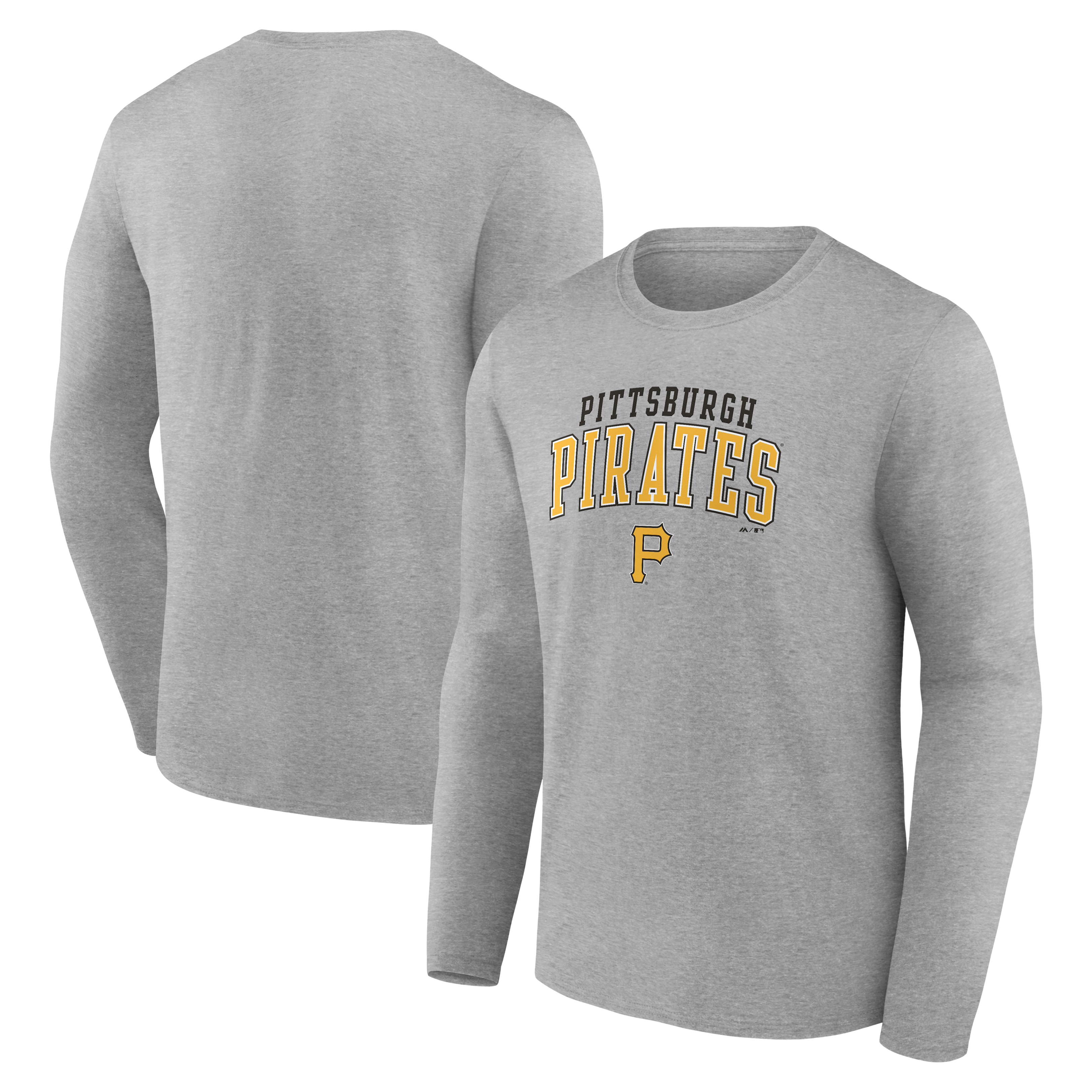 Men's Fanatics Heather Gray Pittsburgh Pirates Iconic Long Sleeve T-Shirt