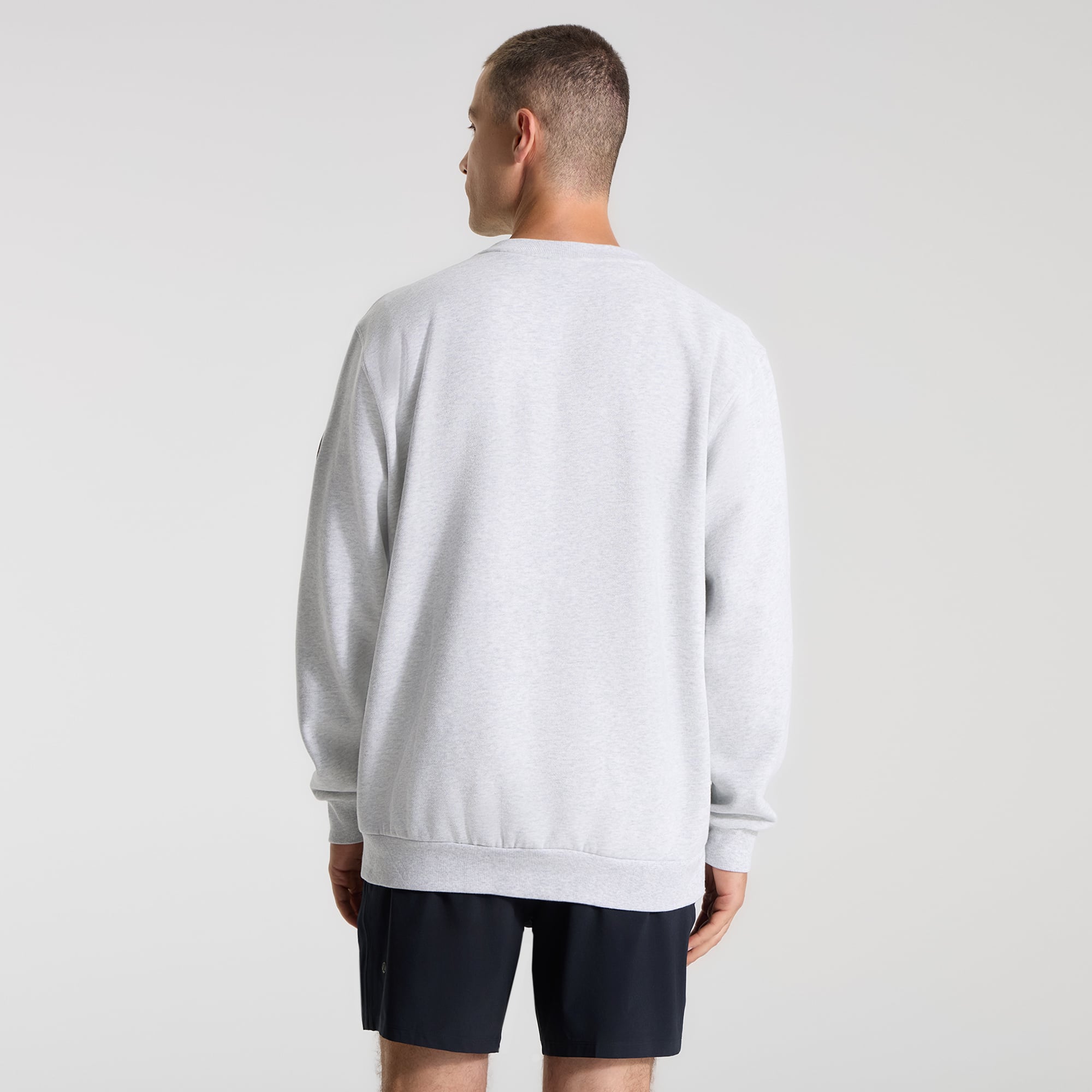 Sweat-shirt Steady State gris chiné ultra clair pour homme de la marque lululemon, modèle Core