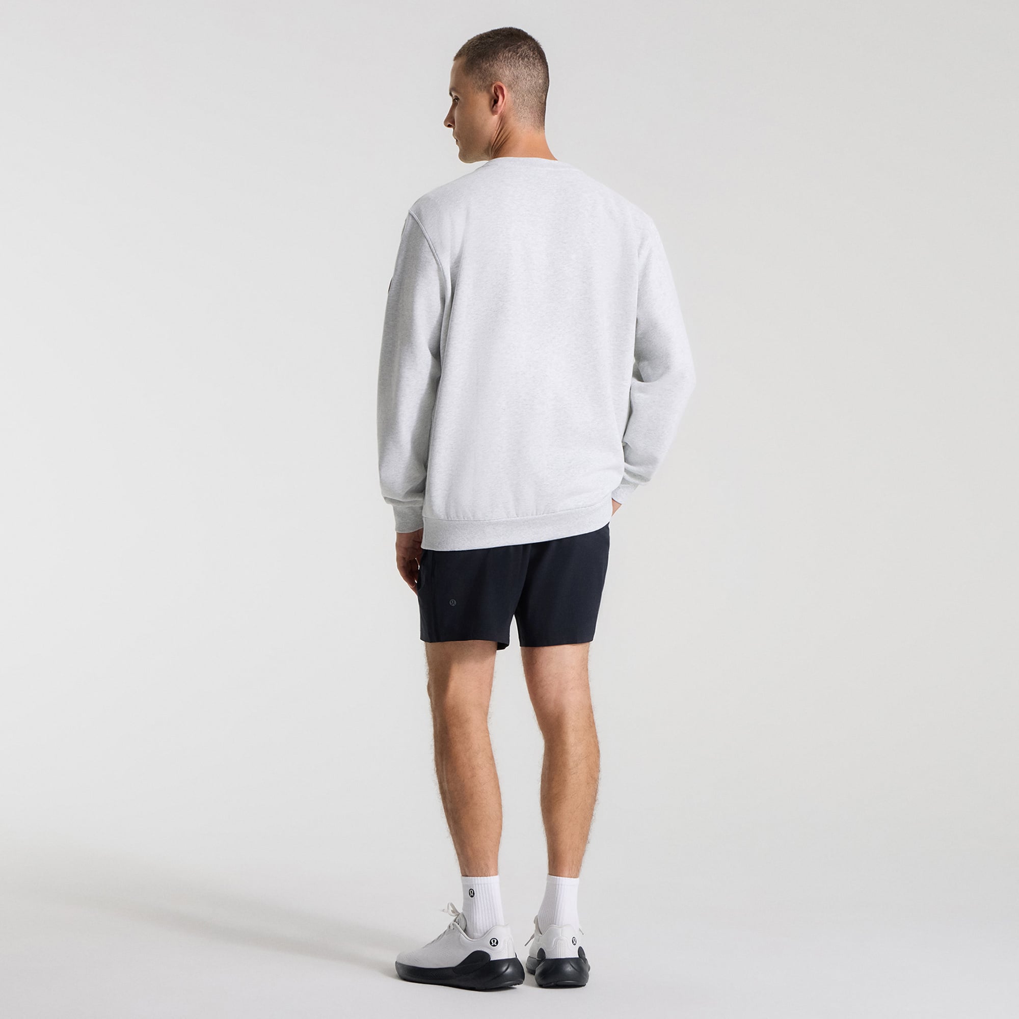 Sweat-shirt Steady State gris chiné ultra clair pour homme de la marque lululemon, modèle Core